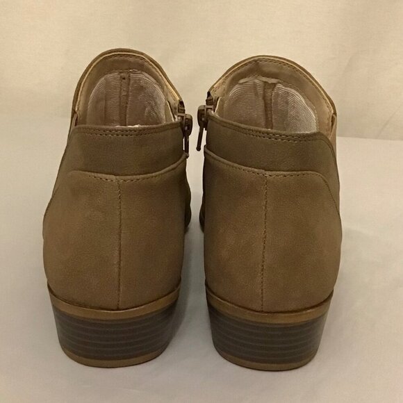 Life Stride 10 Aurora Ankle Boots Women’s Booties Brown Chunky Block Heels - Picture 5 of 11